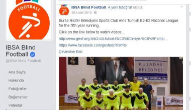 IBSA ve GESF Sayfaların da Şampiyonluk Haberimiz…