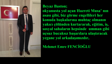Mehmet Emre Fencioğlu Yazdı: Beyaz Baston Mehmet Emre Fencioğlu Yazdı: Beyaz Baston